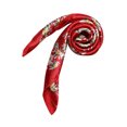 thumbnail image 3 of Unique Bargains 2Pcs Femmes Floral Polka Dots Foulard Rayé Floral Rouge & Floral Rouge, 3 of 7
