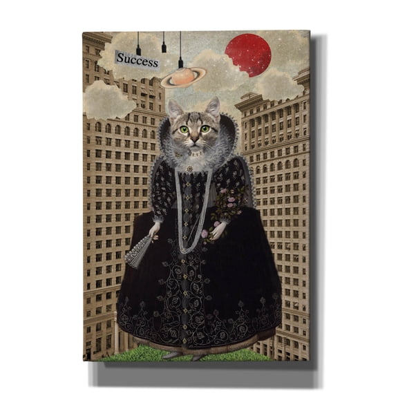 Epic Graffiti 'Lost in The City' by Elo Marc, Canvas Wall Art, 18"x26"