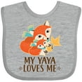 thumbnail image 3 of Inktastic My Yaya Loves Me Cute Fox Boys or Girls Baby Bib, 3 of 4