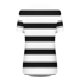 thumbnail image 4 of Mujeres Tops Casual V-Cuello Impreso Oversized Mangas Cortas Camiseta Top, Poliéster Verano Primavera, 4 of 5