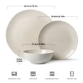 thumbnail image 2 of ALOFMO Stoneware Dinnerware Sets, Plates and Bowls Sets, Dish Set for 4, 12 Piece Dinner Set, Plate Sets for Kitchen, 2 of 12