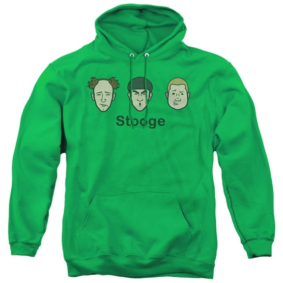 Three StoogeS/Stooge Adult Pullover Hoodie Sweatshirt Kelly Green