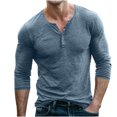 thumbnail image 3 of FAIWAD Men's Long Sleeve Shirts Casual Classic Button Up Pullover Lightweight Stretch Basic Tops, 3 of 7
