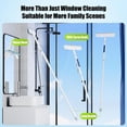 thumbnail image 4 of Window Squeegee, Mop Tool, Double Sided Cleaner, Long Handle Design, Replaceable Pads, for Glass Surfaces and Vehicles, Multicolor, 4 of 8
