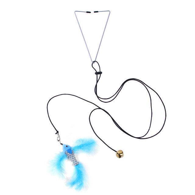 Hanging Cat Teaser Stick Adjustable Good Elasticity Funny Interactive Toy Cat Supplies