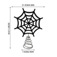 thumbnail image 3 of Gothic Metal Black Web LED Halloween Lighted Tree Topper, Decorative Spooky Focal Point Holiday Tree Ornament, Festive Halloween Tree Decor Topper Light For Decoration, 3 of 8
