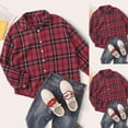 thumbnail image 1 of Pntutb Blusas con botones a cuadros rojos y negros para mujer Pntutb Pntutb-1638, 1 of 6