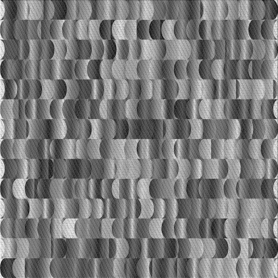 Ahgly Company Indoor Square Patterned Dark Gray Area Rugs, 5' Square