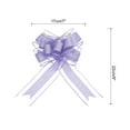 thumbnail image 2 of Unique Bargains 10pcs 9 Inch Extra Large Pull Bow Gift Wrapping Big Organza Bows Ribbon Purple for Wedding Baskets Presents, 2 of 6