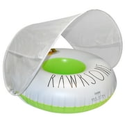 Rae Dunn: Rawrsome -Toddler Float W/ Canopy, 27" Inflatable Water Ring, CocoNut Float, Removable Canopy, Age 18mo+