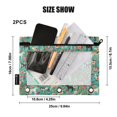 thumbnail image 4 of FORMRS 2 Pack Pencil Pouch for 3 Ring Binder with Clear Window Zipper Pen Case Stationery Organizer, Green Floral Horses Pattern, 4 of 6