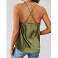 thumbnail image 3 of Zeagoo Women's Cowl Neck Satin Camisole Sleeveless Sexy Spaghetti Strap Silk Cami Backless Tank Tops Halter Basic Tank Shirts, 3 of 4