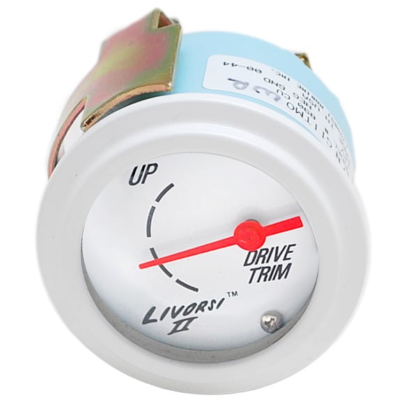 Livorsi Boat Trim Gauge BRP OMC Evinrude 2 Inch White