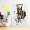 thumbnail image 5 of FMSHPON Bright RoosterHen Isolated Object Clipboard Hardboard Wood Nursing Clip Board and Pull for Standard A4 Letter 13x9 inches, 5 of 7