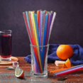 thumbnail image 4 of 300 Pcs Colorful Plastic Long Disposable Drinking Straws, 4 of 4