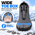 thumbnail image 3 of Meidiastra Winter Barefoot Boots for Men Women, Wide Toe Box Fleece-Lined Water-Resistant Zero Drop Hiking Walking Shoes, 3 of 6