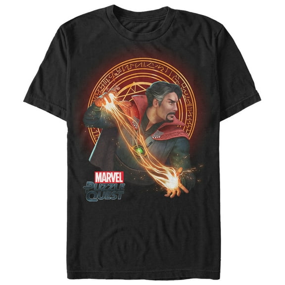 Men's Marvel Puzzle Quest Doctor Strange Orb  Graphic Tee Black 5X Large