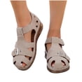 thumbnail image 5 of Taqqpue Closed Toe Sandals for Women Dressy Summer Comfortable Platform Wedges Ankle Strap Gladiator Sandals Breathable Hollow Out Sandal Casual Anti-Slip Sandal Outdoor Walking Shoes, 5 of 10