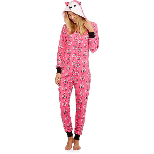Women's Allover Print Sleepwear Adult Onesie Union Suit Pajama with ...
