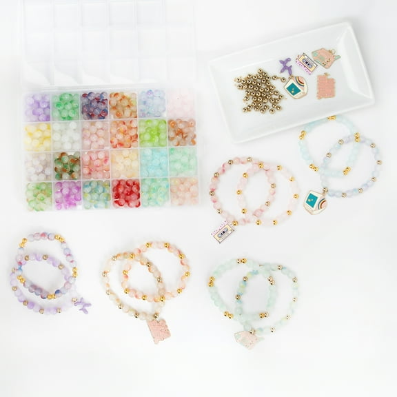Cousin DIY Retro Charm Bracelet Making Kit with Vibrant Beads and Accessories