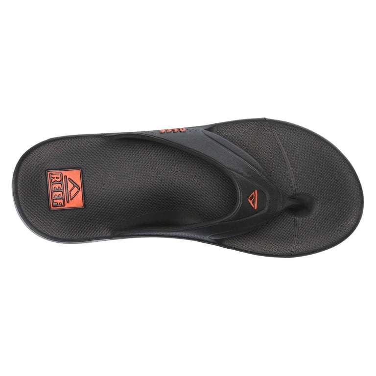Men’s Reef Flip Flops. Black/Gray/Orange. Reef One Mens Sandal GOR-Grey-Orange 13 - Walmart.com main image 4