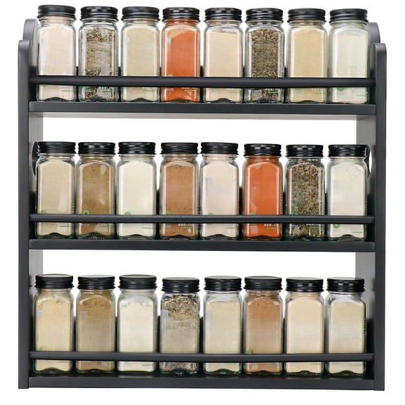 Spice Rack Organizer, Seasoning Jars Rack Shelf Spice Organizer for Kitchen Counter or Wall Mounting