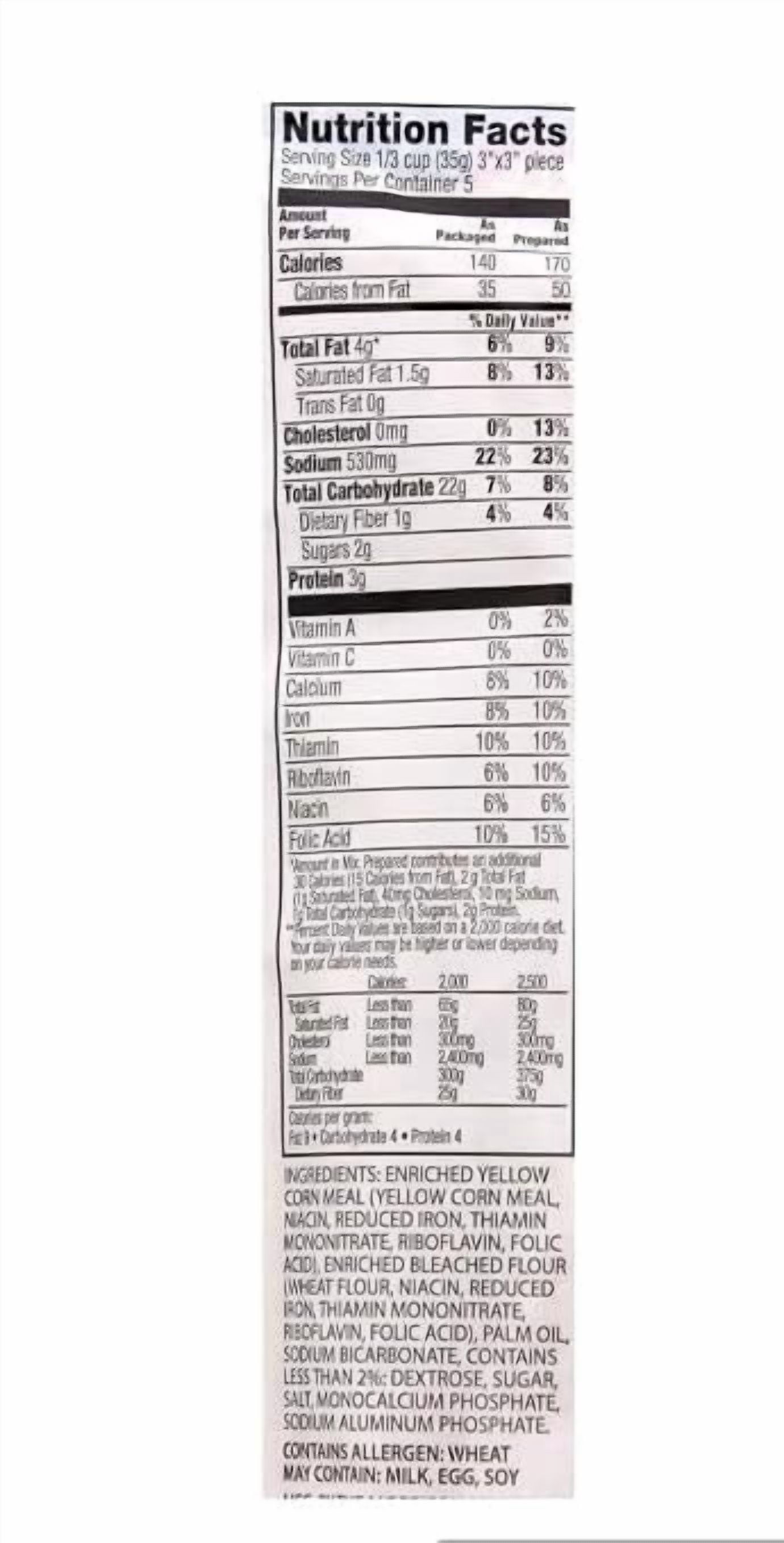 (4 pack) Morrison's Authentic Texas Style Cornbread Mix, 6 oz