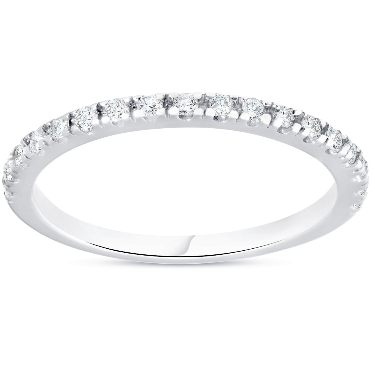 0.25 Carat ctw 10k Gold Round Diamond Ladies Pave Anniversary Wedding Band Stackable Ring 1/4 CT 