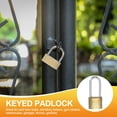 thumbnail image 4 of Uxcell Stainless Steel Padlocks Keyed Alike Long Shackle Lock Padlock with Keys for Gym Locker Gate Fence Outdoor 3", 4 of 7