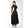 thumbnail image 3 of Vestido de cintura smock Roman Fashion /Tallas Extras, 4389 (Negro) negro 40, 3 of 6