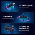 thumbnail image 2 of Hoffree LED Gaming Chair for Kids 8-14 Gaming Chairs for Teens with Adjustable Headrest and Lumbar Support Ergonomic PU Leather Kids Gaming Chair with Led Lights, 2 of 10