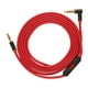 thumbnail image 1 of Cable de audio de repuesto con micrófono en línea y cable de audio portátil con control de pista para auriculares (negro rojo), 1 of 9