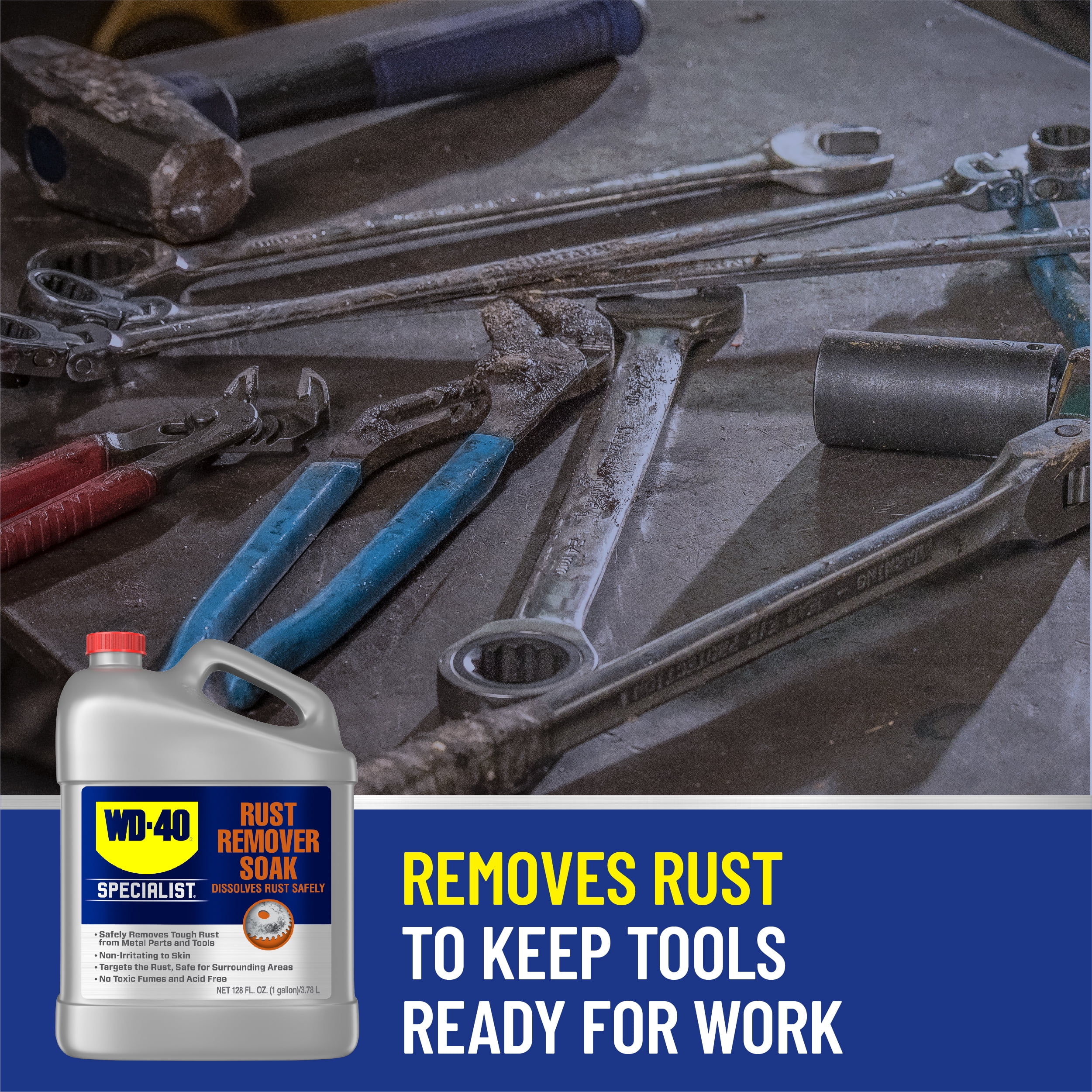 WD-40 Specialist Rust Remover Soak, 1 Gallon