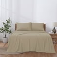 thumbnail image 3 of Modern Threads 4-Piece Solid Taupe Microfiber Bed Sheet Set, Full, 3 of 12