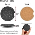 thumbnail image 3 of Coolnut Black Dandelion Car Coasters for Drinks, 2 Pack 2.5in Car Coasters Absorbent Ceramic with A Finger Notch for Easy Removal, Car Cup Holder Coaster for Car Home Decor, 3 of 6