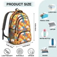 thumbnail image 5 of Basketball and Hoop Multicolor Pattern Cute School Backpack Bag with Padded Back and Adjustable Shoulder Straps 16.9 X 12.6 X 5.9 Inches, 5 of 5