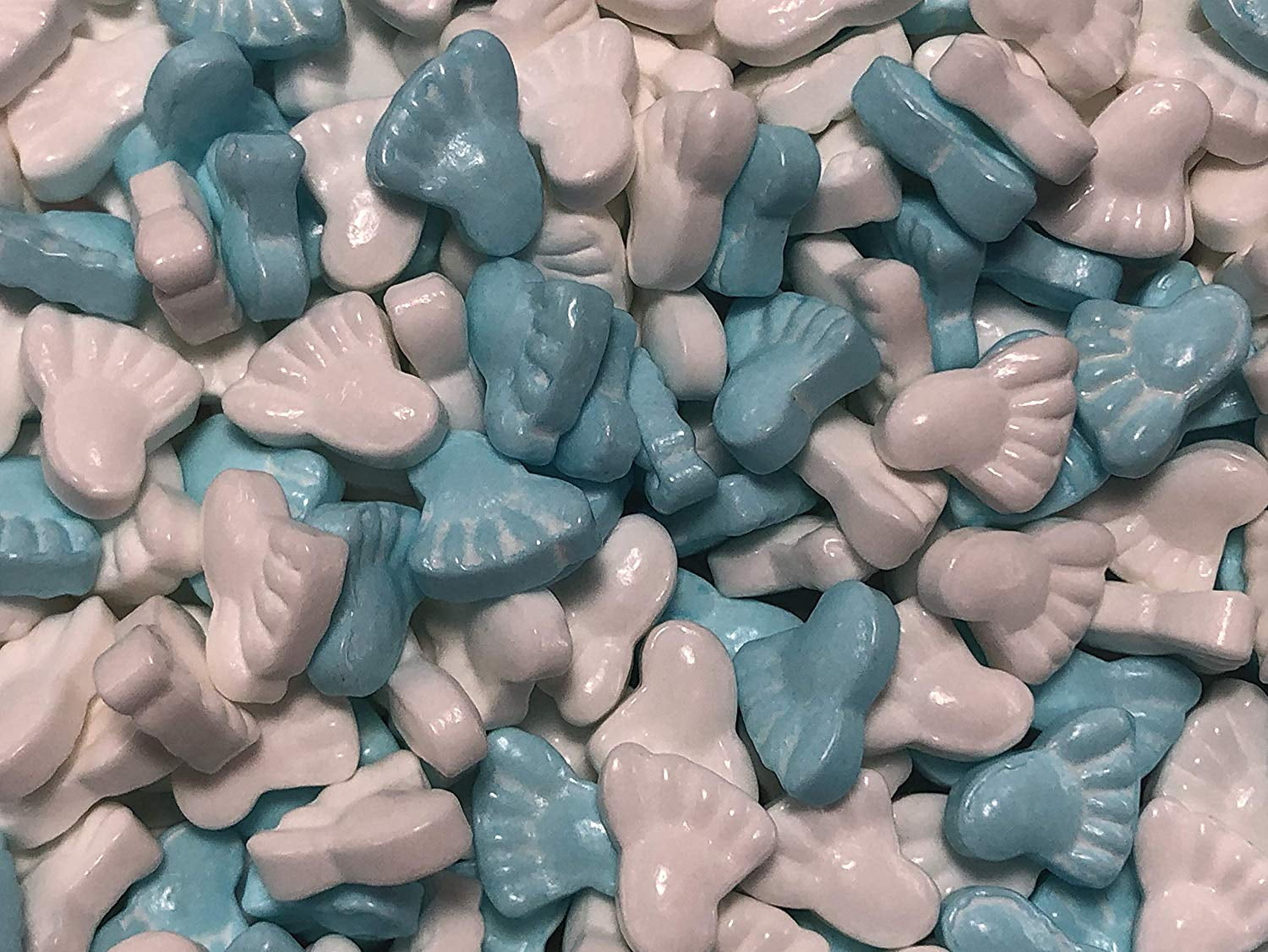 Gender Reveal Blue & White Chubby Baby Feet Candy Confetti Sprinkles
