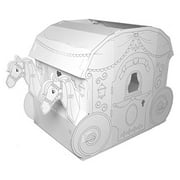 My Very Own House PC5536R Grande cabane - colorier pour enfants - Chariot de princesse, blanc