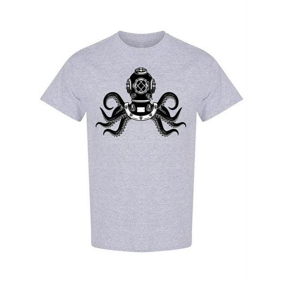 Diving Helmet Octopius T-Shirt Men -Image by Shutterstock, Male 3X-Large