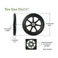 thumbnail image 4 of Marastar Flat Free 20x2.1 250 LB Tire Assembly, 4 of 6