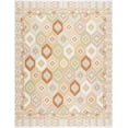 thumbnail image 2 of 8x10 Water Resistant, Large Indoor Outdoor Rugs for Patios, Front Door Entry, Entryway, Deck, Porch, Balcony | Outside Area Rug for Patio | Orange, Geometric | Size: 7'11'' x 10'3'', 2 of 10