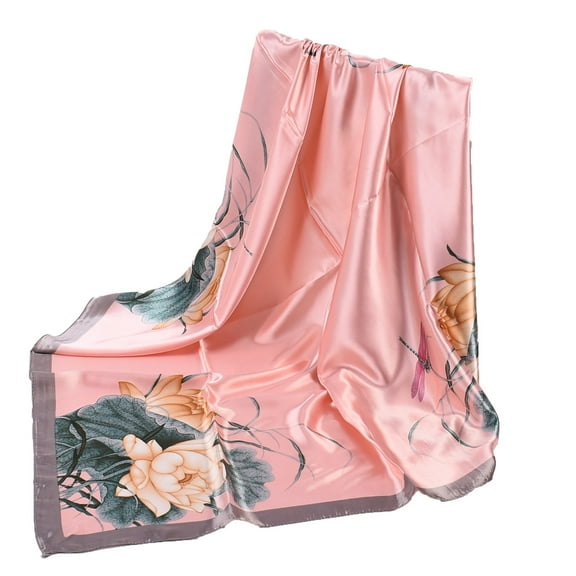 TRUBKH Bag Scarf Silk Scarf for Women Hair Shawl Wraps for Women Silk Bandana Silk Bandanas for Women Hair Bandana Neck Scarf for Women Pink One Size