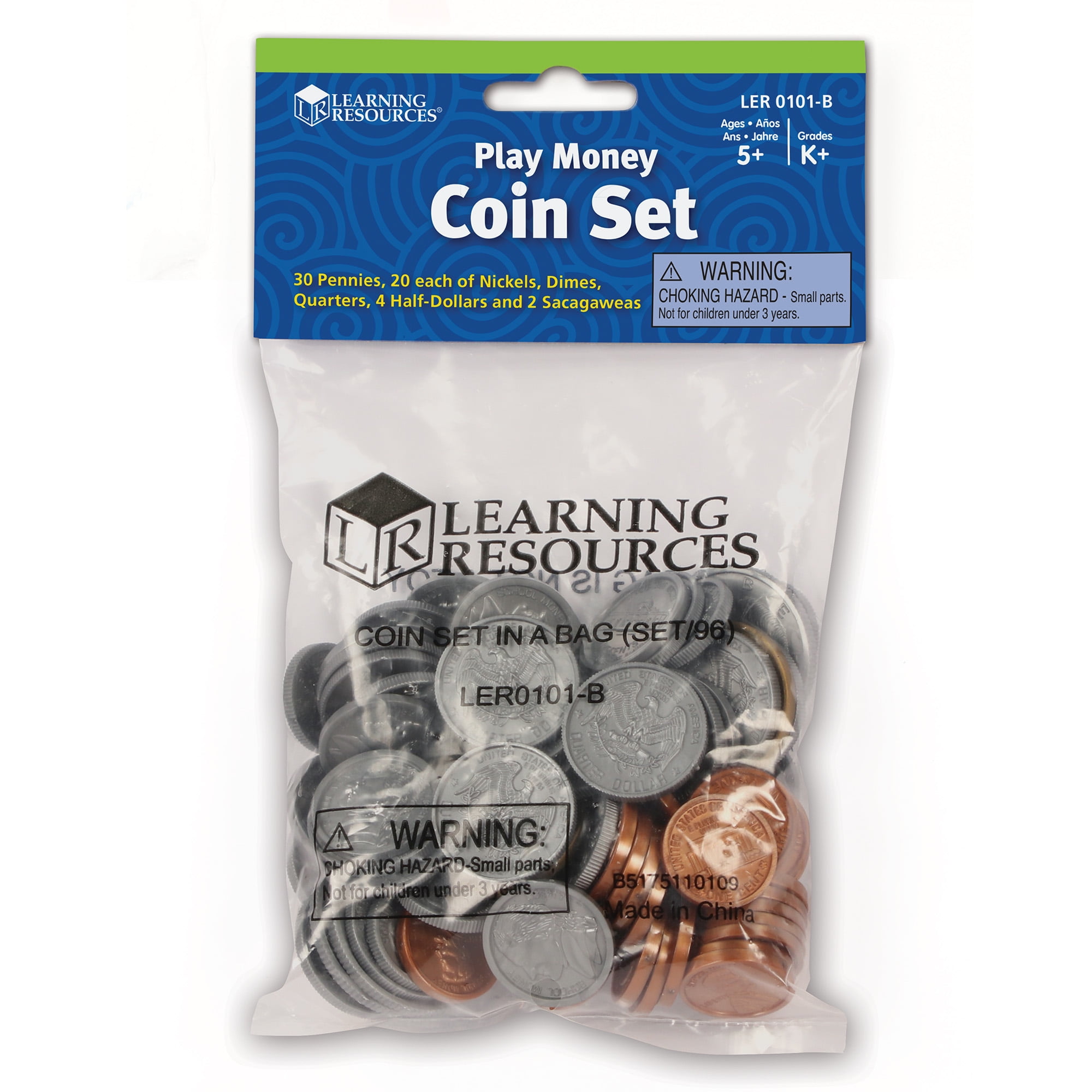 dimes and pennies quarters Play Money Coin set nickels 20 each $1 coins 