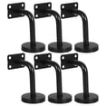 thumbnail image 3 of Wall Handrail Brackets Fire Corridors L-Shaped Black 8X6CM 6Pcs, 3 of 5