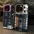 thumbnail image 2 of Creative Circuit Board Pattern Electroplate Silver IMD Case For iPhone 15 14 16 Pro Max 11 12 13 7 8 Plus X XR Shockproof Cover tzw, 2 of 6