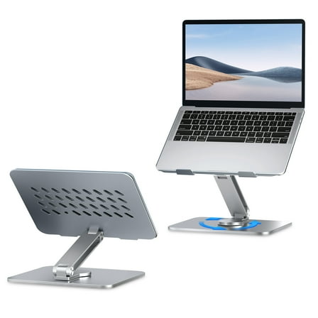 Laptop Stand for Desk Adjustable Portable Stable Laptop Holde Notebook Compatible with MacBook Air/Pro，for Dell, for HP, for ASUS Vertical Stand, Laptops from 10-17in，Silver