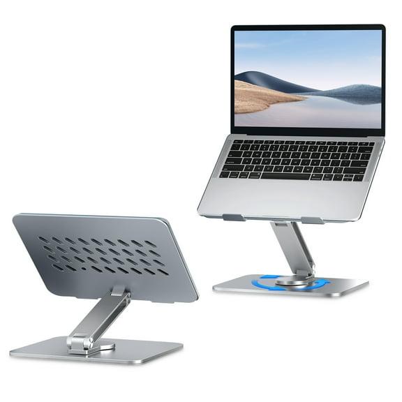 Laptop Stand for Desk Adjustable Portable Stable Laptop Holde Notebook Compatible with MacBook Air/Pro，for Dell, for HP, for ASUS Vertical Stand, Laptops from 10-17in，Silver
