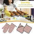 thumbnail image 5 of Daiia Roosters Pattern Oven Mitts and Pot Holders 4 pcs Set,High Heat Resistant 500 Degree Extra Thicken Long Kitchen Cotton Oven Glove, 5 of 6