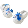 thumbnail image 2 of Drecage Toddler Boys Girls Cute Shark Clogs Kids Lightweight Garden Clogs Summer Beach Pool Sandals, 2 of 6