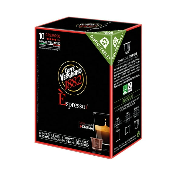 Caffè Vergnano Espresso Cremoso 10 Capsules, Vergnano Cremoso Capsules